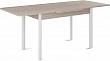 стол Милан-1 EVO 110х70 (+30+30) (ноги №9 металл белые) (лофт)